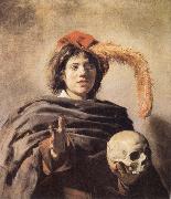 Frans Hals Young man with a skull oil painting reproduction